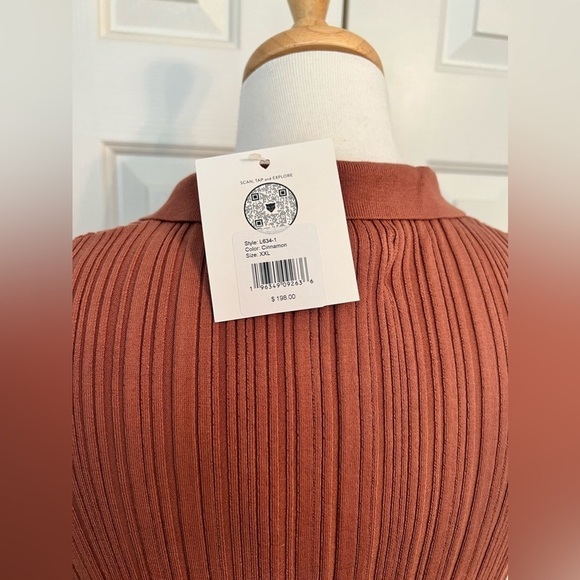NWT LITA by Ciara ribbed polo dress in cinnamon - Picture 10 of 10